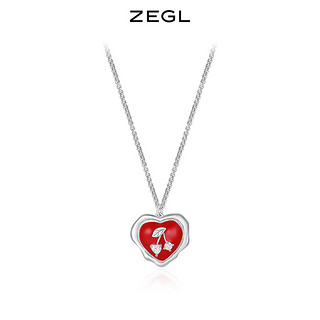 ZENGLIU ZEGL设计师樱桃系列红色爱心项链女轻奢小众高级设计感锁骨链配饰