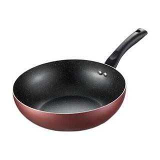 Midea 美的 MP-CJ28WOK302 炒锅(28cm、不粘、有涂层、铝合金、酒红色、不带盖、明火专用)