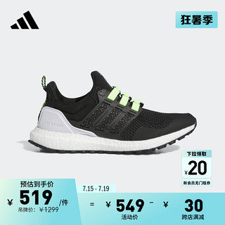 adidas 阿迪达斯 轻运动ULTRABOOST男女保暖防滑耐磨休闲跑步鞋 黑色/荧光绿 36(220mm)