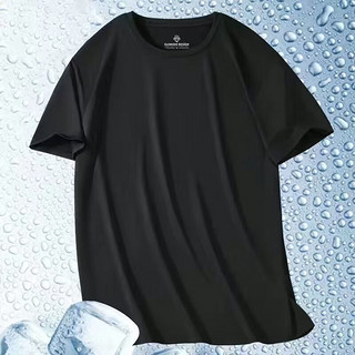 冰丝短袖t恤男速干弹力新款夏季超薄款大码男士户外运动健身上衣