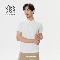 KOLON SPORT【SECO空气POLO】可隆男户外吸湿速干抗菌短袖POLO衫 LHPT4AT501-IV 象牙白 M