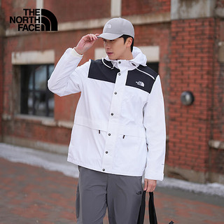 北面（The North Face）防风夹克男女同款防泼水外套户外保暖春季|81NO FN4/白色 XL/180