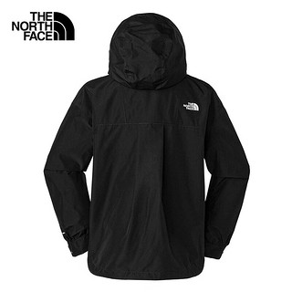 北面（The North Face）冲锋衣女连帽户外休闲宽松外套户外防水透气春季|7QSI JK3/黑色 M/160