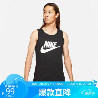 NIKE 耐克 男子运动背心TANK ICON FUTURA运动服AR4992-013 黑色 M码