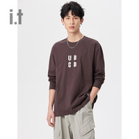 it UNDERGARDEN男女同款圆领长袖T恤2024夏季基础logo印花