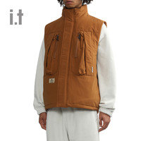 it fingercroxx男装纯色立领马甲休闲秋冬型格实穿背心00209X