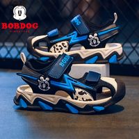 BoBDoG巴布豆童鞋2024年夏季儿童鞋子运动帅气软底防滑小孩男童凉鞋