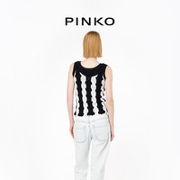 PINKO  2024夏季圆领镂花针织背心吊带103468A1UN