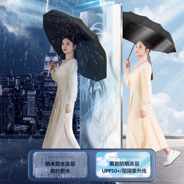 遮阳太阳伞防晒防雨两用防紫外线雨伞自动男士伞超大加大加厚加固