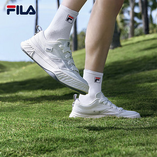 FILA 斐乐男鞋张艺兴同款FOSSO复古帆布鞋2024夏川行鞋休闲鞋 多雾灰/南极灰-VA 40