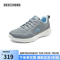 斯凯奇（SKECHERS）女子休闲健步鞋124640 灰色/蓝色/GYBL 35 