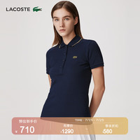 法国拉科斯特 LACOSTE女装商务通勤透气舒适休闲短袖POLO衫女|PF5222 166/深蓝 36/S/160