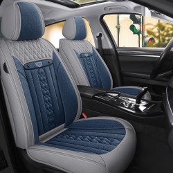 老垫家ld0新款亚麻汽车坐垫四季通用恒温透气座垫全包围汽车座套