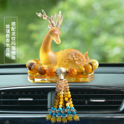 kalidi卡丽蒂汽车摆件一路平安新车车内饰品创意鹿男女车载中控台香水