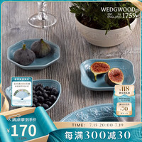 WEDGWOOD威基伍德欢愉假日多边形餐盘家用陶瓷盘子菜盘西餐盘点心盘汤盘 欢愉假日蓝色三角餐碟 1个 12cm
