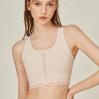 集姻集姻肤感束胸les大胸显小防下垂防震女塑胸帅t无痕运动内衣 肤色 XL