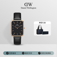 丹尼尔惠灵顿(DanielWellington)DW大方表手表男全新黑色钢带黑盘欧美石英腕表DW00100449