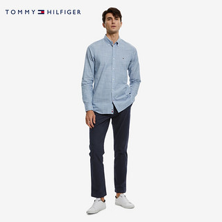 TOMMY HILFIGER 男装经典一字袋小绣标纽扣拉链微弹直筒休闲裤78C2340 深藏青CJM 30