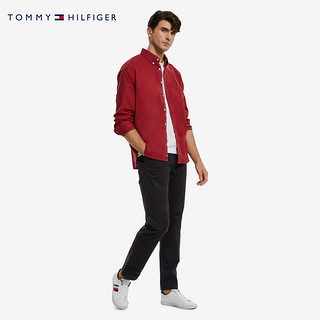 TOMMY HILFIGER 男装经典一字袋小绣标纽扣拉链微弹直筒休闲裤78C2340 黑色BEI 38