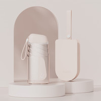 左都（ZUODU）卡片遮阳伞太阳伞防晒防紫外线女晴雨两用超轻小巧便携高颜值 【玫瑰金】金银胶upf50+小巧便携