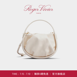 ROGERVIVIER/2024RV女包Viv Choc皮革hobo手袋肩挎手提包 奶油色 PZ