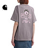 Carhartt WIP短袖T恤女装春夏复古风LOGO刺绣花朵图案印花030658J