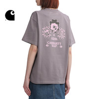  carhartt WIP 复古风LOGO刺绣 女士短袖T恤  BKX/黑色，PPL/紫色，WHX/白色 XS，S，M，L