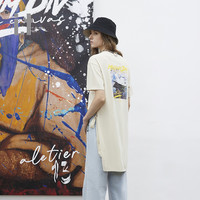 it MUSIUM DIV.女装短袖t恤春夏美式运动休闲涂鸦字母印花20650XE