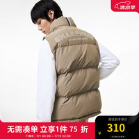 杰克·琼斯(JACK&JONES)2024年冬季新款男款潮流宽松男士棉马甲男装外套背心男223434005 E11橡木棕 1