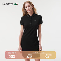 法国拉科斯特 LACOSTE女装24年纯色简约POLO领连衣裙裙子|EF0082 031/黑色 36 /160