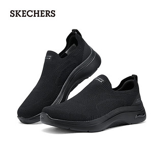 斯凯奇（Skechers）男士一脚蹬时尚休闲健步鞋216517 全黑色/BBK 39.5