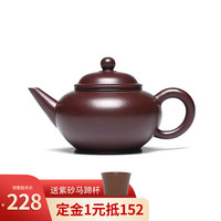 藏壶天下 小容量宜兴紫砂壶纯手工家用功夫茶具原矿紫茄泥泡茶壶水平壶 水平壶