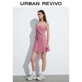 URBAN REVIVO 女士甜美减龄马卡龙镂空系带连衣裙 UWL740053