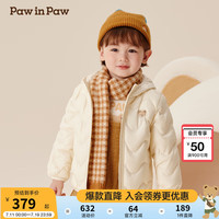 PawinPaw卡通小熊童装2024年秋冬新款男女童保暖羽绒服舒适防风 Pink粉红色/25 90cm
