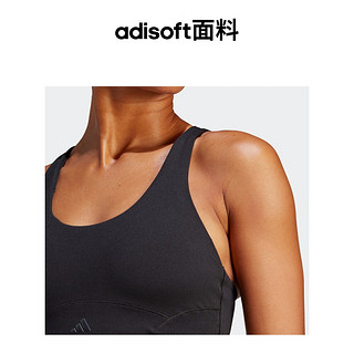 adidas中强度形体瑜伽普拉提运动U型美背内衣女装阿迪达斯 黑色 A2XLD