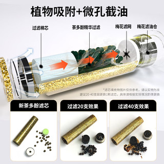绿伞镀金循环型过滤烟嘴四重过滤粗中细全烟通用男士节节高升