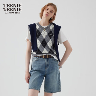 Teenie Weenie小熊2024年早秋针织背心 灰色 160/S