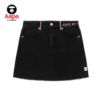 Aape女装春夏字母刺绣笑脸简约修身短款短裙6975XXK