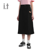 it fingercroxx女装中长半身裙2024春夏简约少女A字裙00492XM