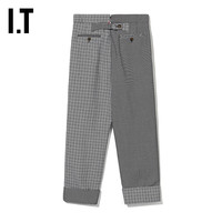 IT 汤姆·布朗 THOM BROWNE女装宽松卷边西装裤时尚质感拼接长裤TC3341XL