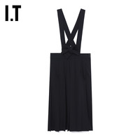 IT CDG COMME des GARCONS GIRL女装半身裙百褶裙交叉背带裙装