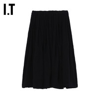 IT CDG COMME des GARÇONS HOMME BLACK款纯色毛呢半身裙伞裙