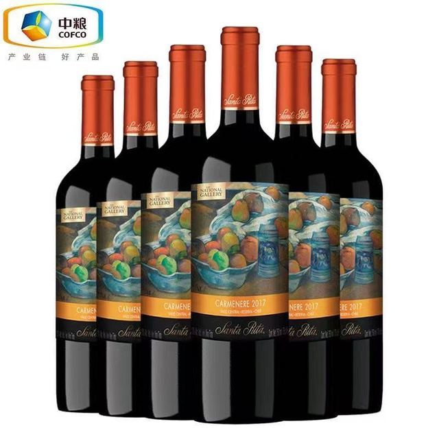 今日必买：圣丽塔 国家画廊 佳美娜 干红葡萄酒 750ml*6瓶 整箱装