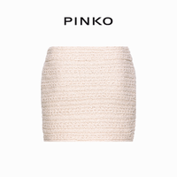 PINKO 2024夏季小香风短款开衩半身裙103250A1Q4