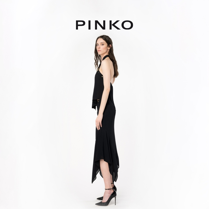 PINKO 2024夏季时尚垂感鱼尾半裙103125A1O6
