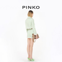 PINKO 2024夏季花包边下摆短款半身裙103301A1NJ