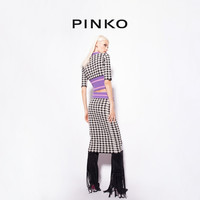 PINKO 格纹包臀修身半身裙100972A0KT