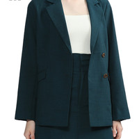 it MURUA女装西装外套冬季时尚干练纯色西服夹克2401002J