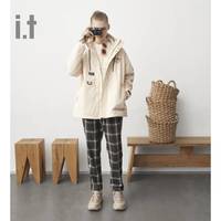 it :CHOCOOLATE女装连帽外套冬季帅气工装棉服夹克7817X