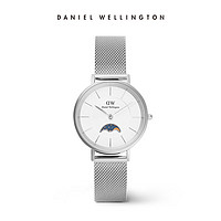 Daniel Wellington DanielWellington）DW女表小月曲系列月光白月相腕表石英表DW00100772